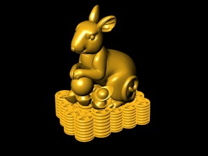 3d golden mouse for ring pendant charm lucky decor 3D Print Model