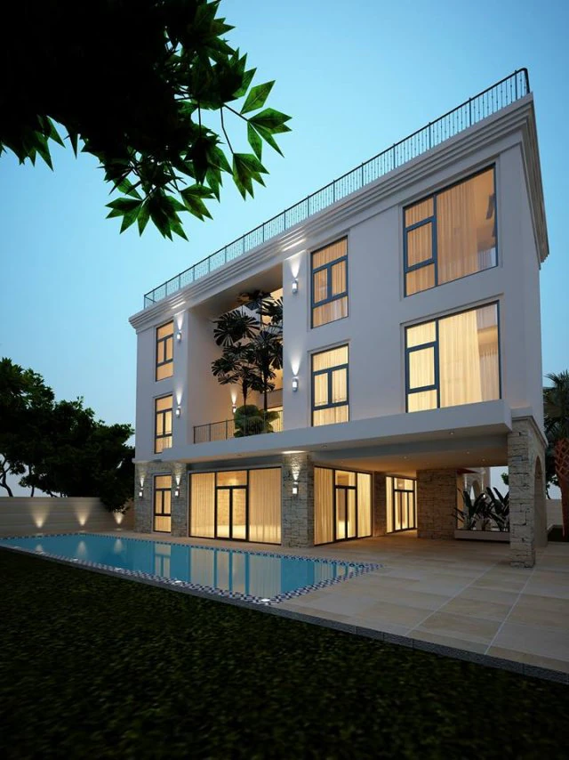 3d print villa 001 by t 3D Print Model .c4d .max .obj .3ds .fbx .stl .blend 