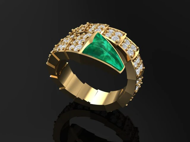 3d golden snake ring 3D Print Model .c4d .max .obj .3ds .fbx .stl .blend 