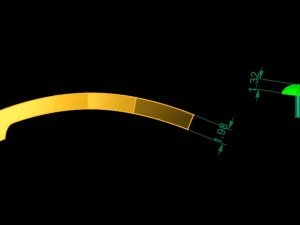 cha&icirc;ne de montre dor&eacute;e 3d tj53 Modèles 3D en vedette