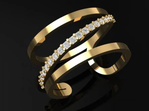 tj 54 3d altın cartier kadın y&uuml;z&uuml;k 3D Baskı Modeli