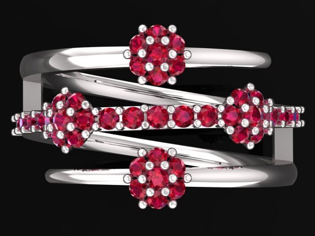 tj 56 3d platinum women ring 3D Druckmodell .c4d .max .obj .3ds .fbx .stl .blend