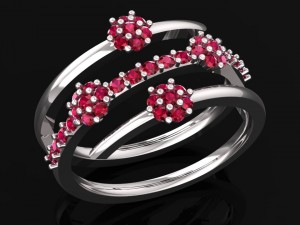 tj 56 3d platinum women ring 3D Druckmodell