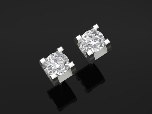 tj 62 3d platinum diamond earring 3D Print Model .c4d .max .obj .3ds .fbx .lwo .lw .lws