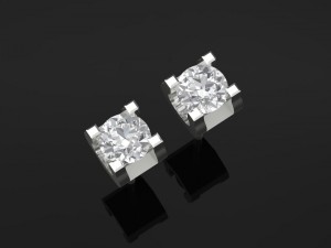 tj 62 3d platinum diamond earring 3D Print Model