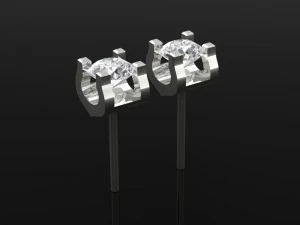 tj 62 3d platinum diamond earring 3D Print Model