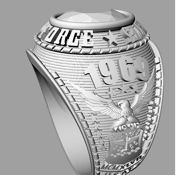 3d champion ring model