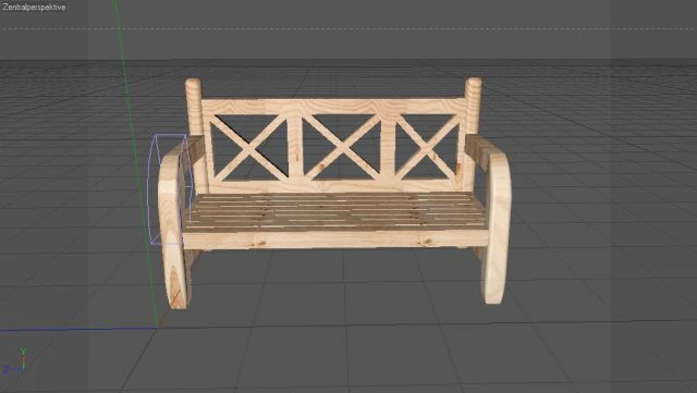 wooden bench modern for outside 3D Model .c4d .max .obj .3ds .fbx .stl .blend 
