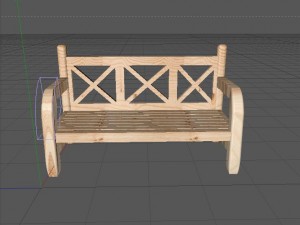 wooden bench modern for outside Modelo 3D