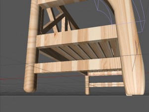 wooden bench modern for outside Modelo 3D