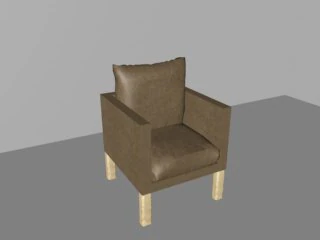 leather armchair 3D Model .c4d .max .obj .3ds .fbx .stl .blend 