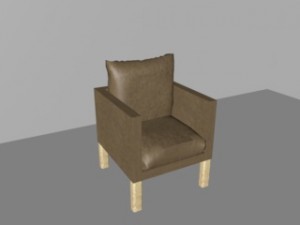 leather armchair Modèle 3D