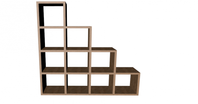 wooden shelf 3D 模型 .c4d .max .obj .3ds .fbx .stl .blend