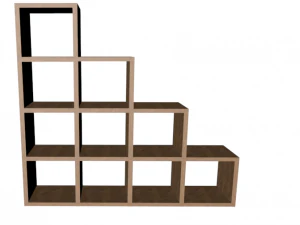 drewniana p&oacute;łka Model 3D