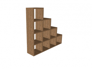 wooden shelf 3D 模型
