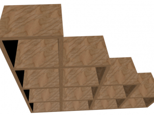 wooden shelf 3D 模型