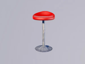 lederen barkruk 3D Model