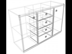 commode indiana Modelo 3D