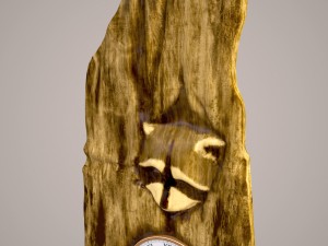 wooden clock 3D 模型