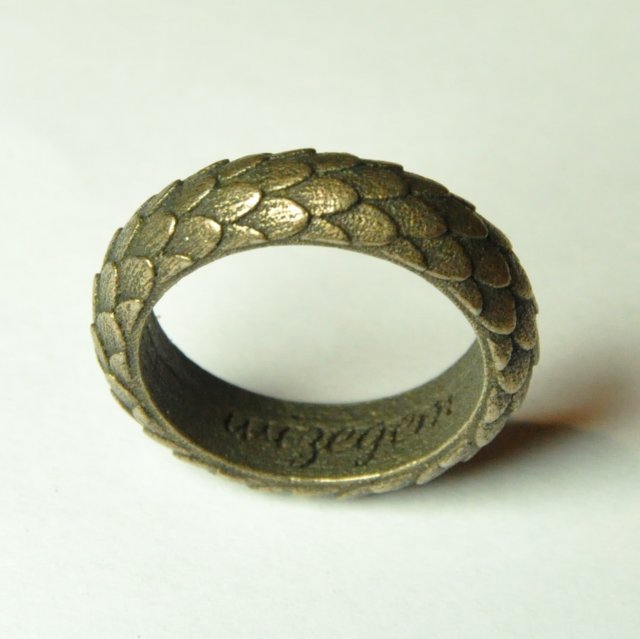 dragon scales ring 3D 프린트 모델 .c4d .max .obj .3ds .fbx .stl .blend 