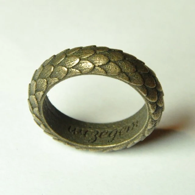 dragon scales ring 3D Print Model .c4d .max .obj .3ds .fbx .stl .blend