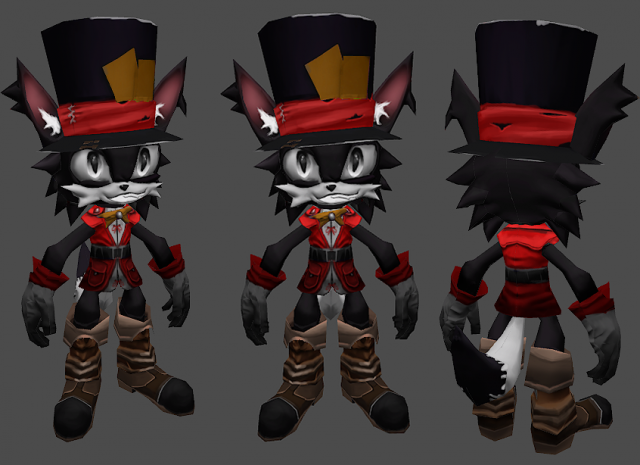 gambler cat Modello 3D .c4d .max .obj .3ds .fbx .stl .blend 