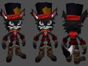 gambler cat 3D Model