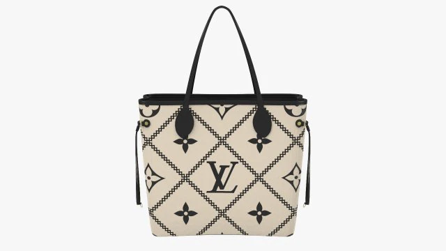 Handbag neverfull mm creme 3D Model .c4d .max .obj .3ds .fbx .stl .blend 