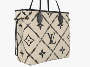 Handbag neverfull mm creme 3D Modell