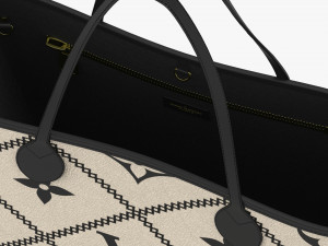 Handbag neverfull mm creme 3D Modell