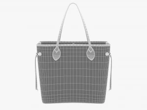 Handbag neverfull mm creme 3D Model