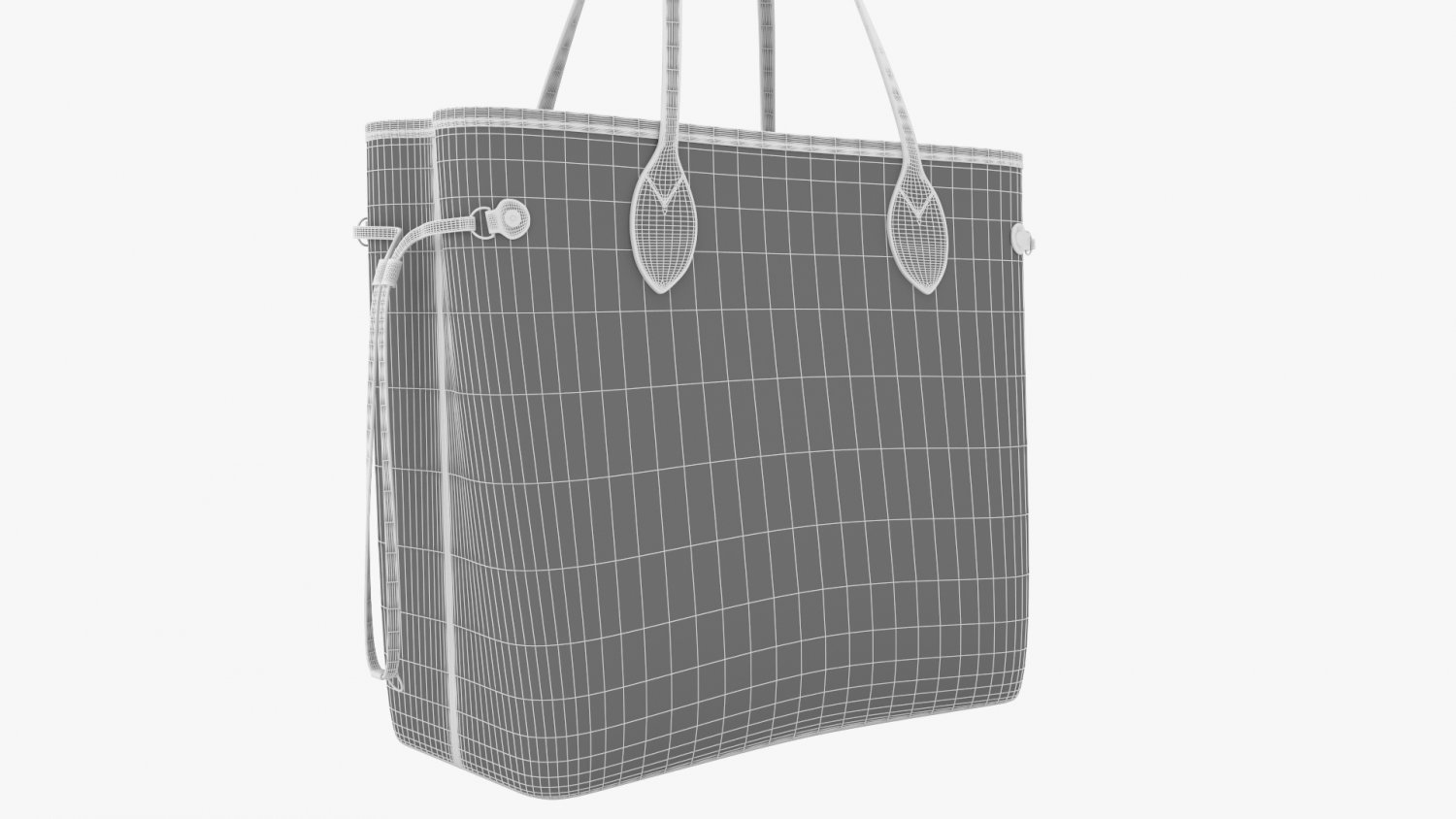 LOUIS VUITTON Handbag Neverfull MM Creme 3D model