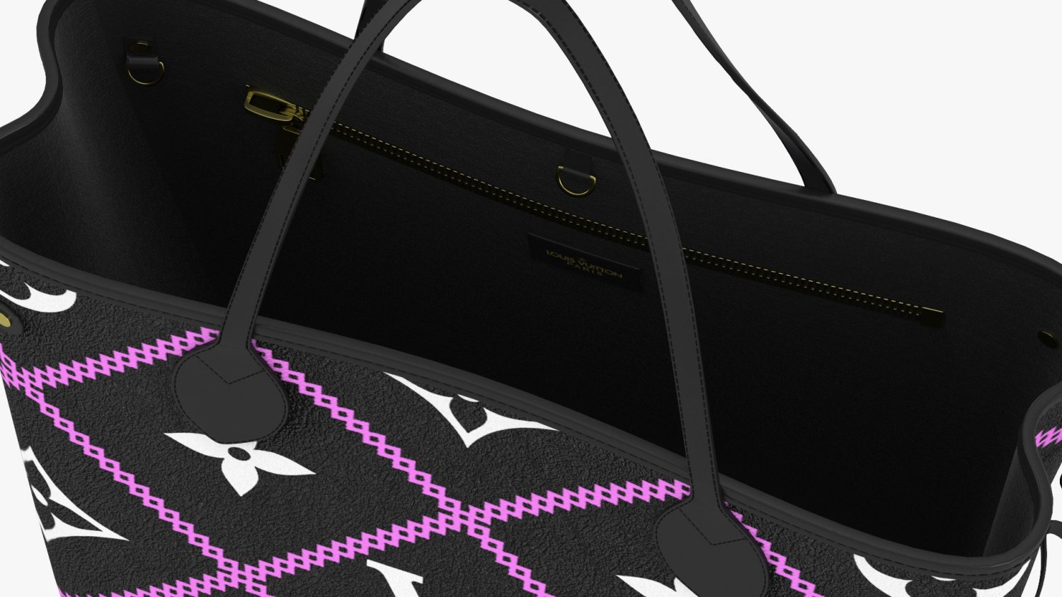 Louis Vuitton Monogram Clutch Black 3D Model in Clothing 3DExport