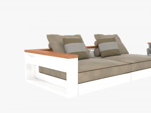 flexform ottomans outdoor sofa freeport by antonio citterio - set 1 3D Model