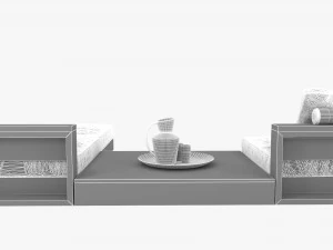 flexform ottomans outdoor sofa freeport by antonio citterio - set 1 3D Model