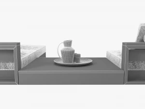 flexform ottomans outdoor sofa freeport by antonio citterio - set 2 coffee table fly outdoor 3D Model