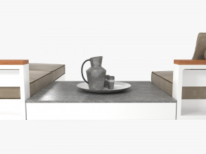 flexform ottomans outdoor sofa freeport by antonio citterio - set 2 coffee table fly outdoor Model 3D