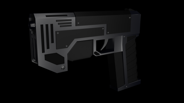 sci-fi pistol 3D मॉडल .c4d .max .obj .3ds .fbx .stl .blend