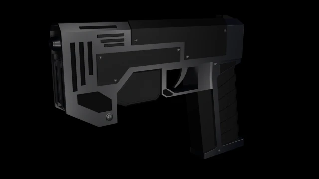 sci-fi pistol 3D Model .c4d .max .obj .3ds .fbx .stl .blend