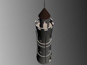 medieval high tower 3D 모델