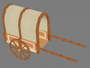 wagon medieval fbx 3D 모델