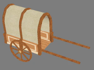 carro medievale fbx Modello 3D