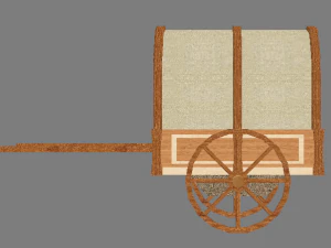 wagon medieval fbx 3D Model