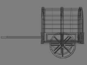 wagon medieval fbx Modelo 3D