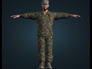 unity 3 d soldier 3Dモデル