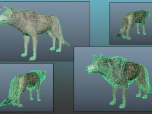 3d model of a wolf 3D मॉडल