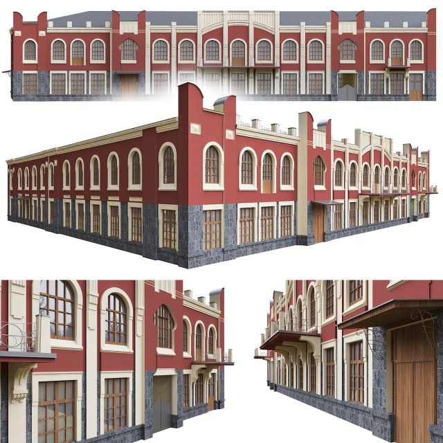 university building Modelo 3D .c4d .max .obj .3ds .fbx .stl .blend 