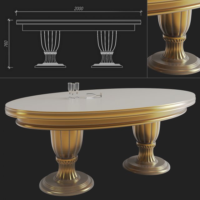 table Modello 3D .c4d .max .obj .3ds .fbx .stl .blend 