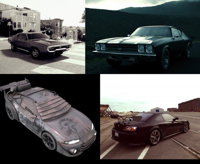 cars collection Model 3D .c4d .max .obj .3ds .fbx .stl .blend 