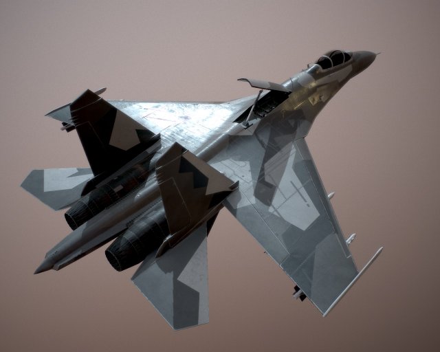 su-27 3D 模型 .c4d .max .obj .3ds .fbx .stl .blend 